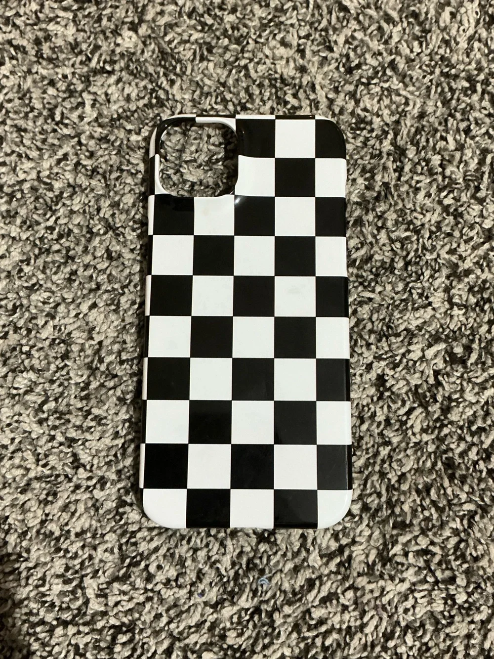 Black & White Checkered Phone Case - Unbranded